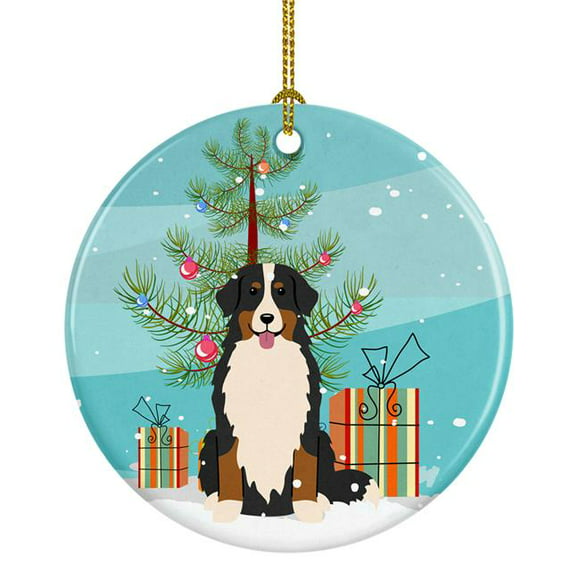 BERNESE MOUTAIN  DOG  CHRISTMAS ORNAMENT HOLIDAY  Figurine Scarf